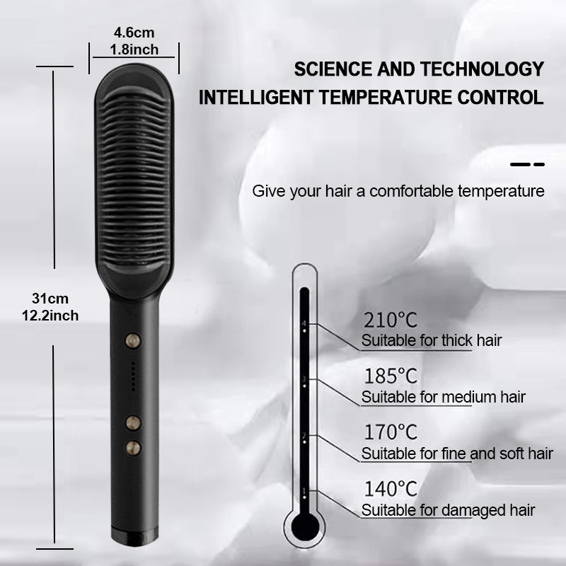 Hair Straightener Brush Set Comb
