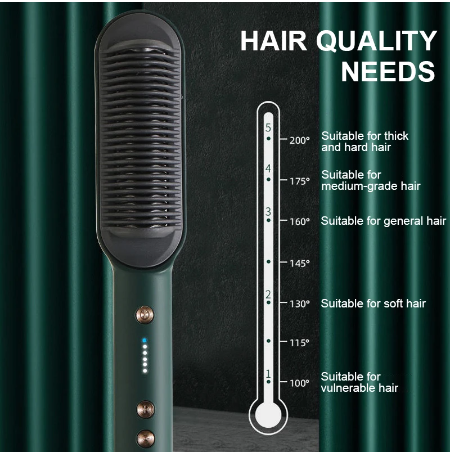 Hair Straightener Brush Set Comb
